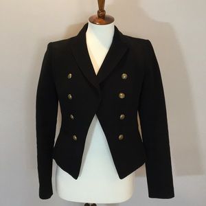 Dark Navy Double-breasted Blazer